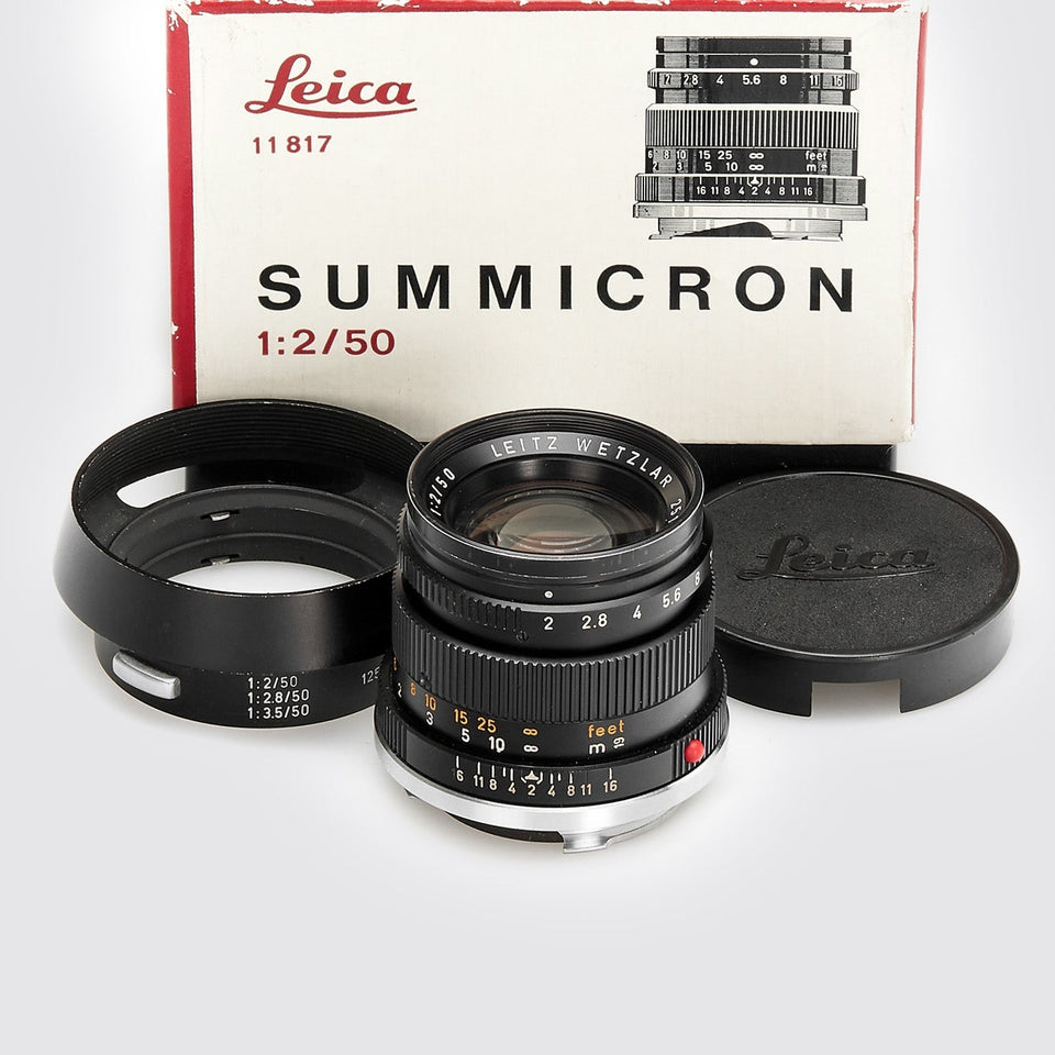 Leitz Summicron 2/50mm Black 11817 – Vintage Cameras & Lenses – Coeln Cameras