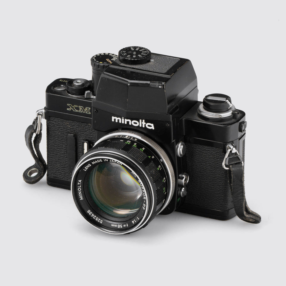 Minolta XM Black + 1.4/58mm – Vintage Cameras & Lenses – Coeln Cameras