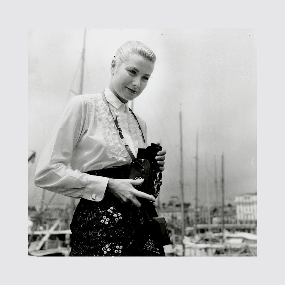 Simon Garo - Grace Kelly with a Rolleiflex camera, Cannes Film Festival 1955 – Vintage Cameras & Lenses – Coeln Cameras