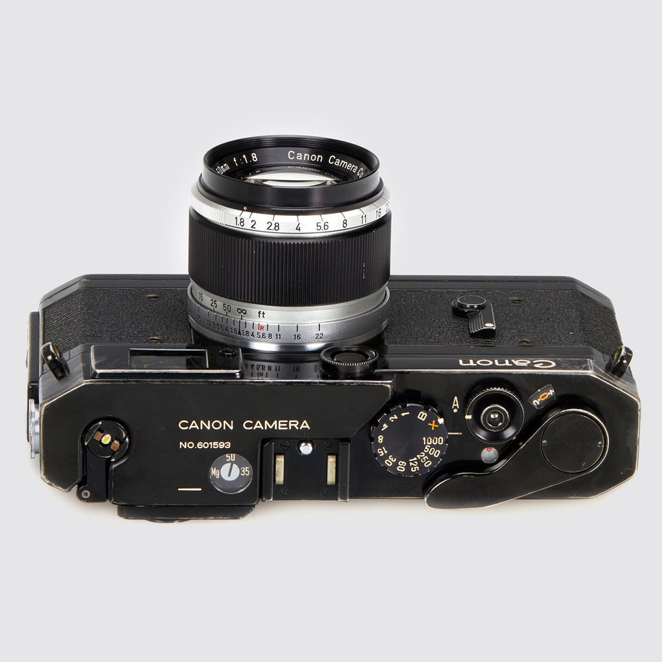 Canon VI-L black Paint + Canon Lens 1.8/50mm – Vintage Cameras & Lenses – Coeln Cameras