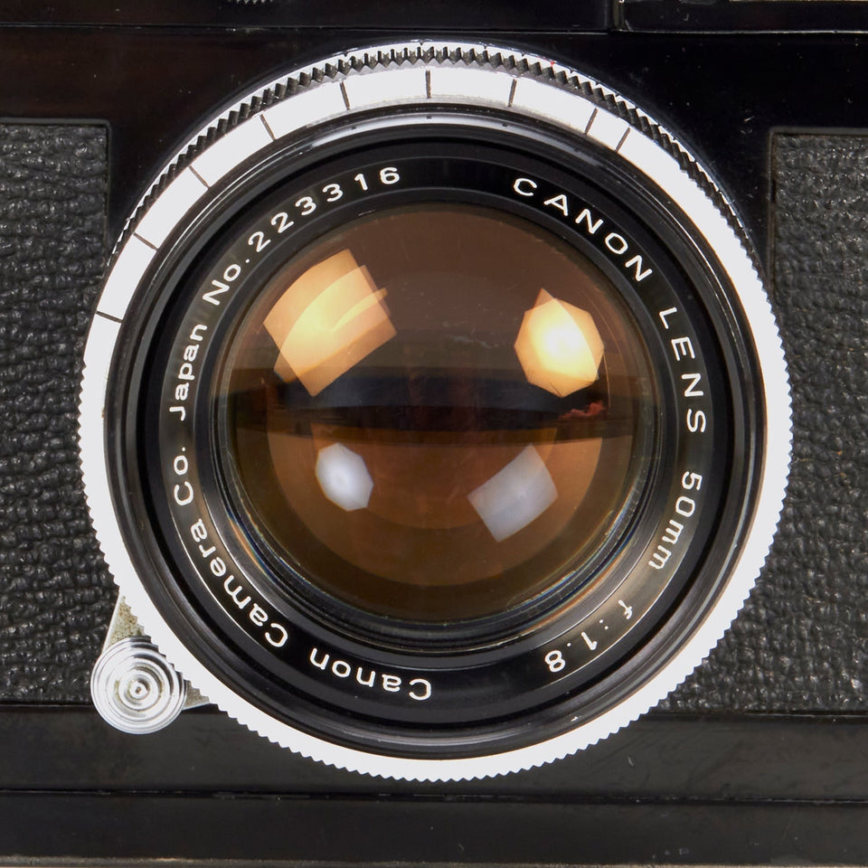Canon VI-L black Paint + Canon Lens 1.8/50mm – Vintage Cameras & Lenses – Coeln Cameras