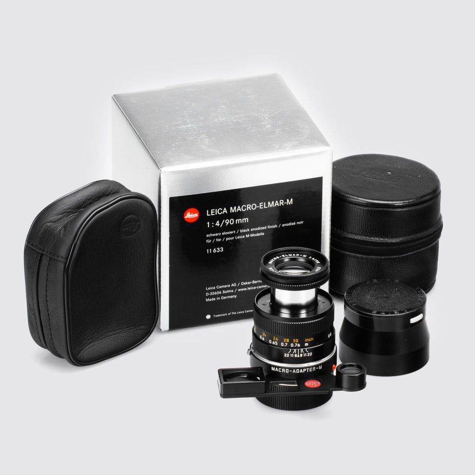Leica Macro-Elmar-M 4/90mm + Macro Adapter M – Vintage Cameras & Lenses – Coeln Cameras