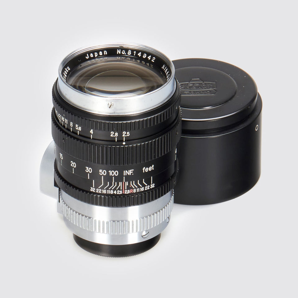 Nippon Kogaku Japan f. M39 Nikkor-P.C 2.5/10.5cm Black – Vintage Cameras & Lenses – Coeln Cameras