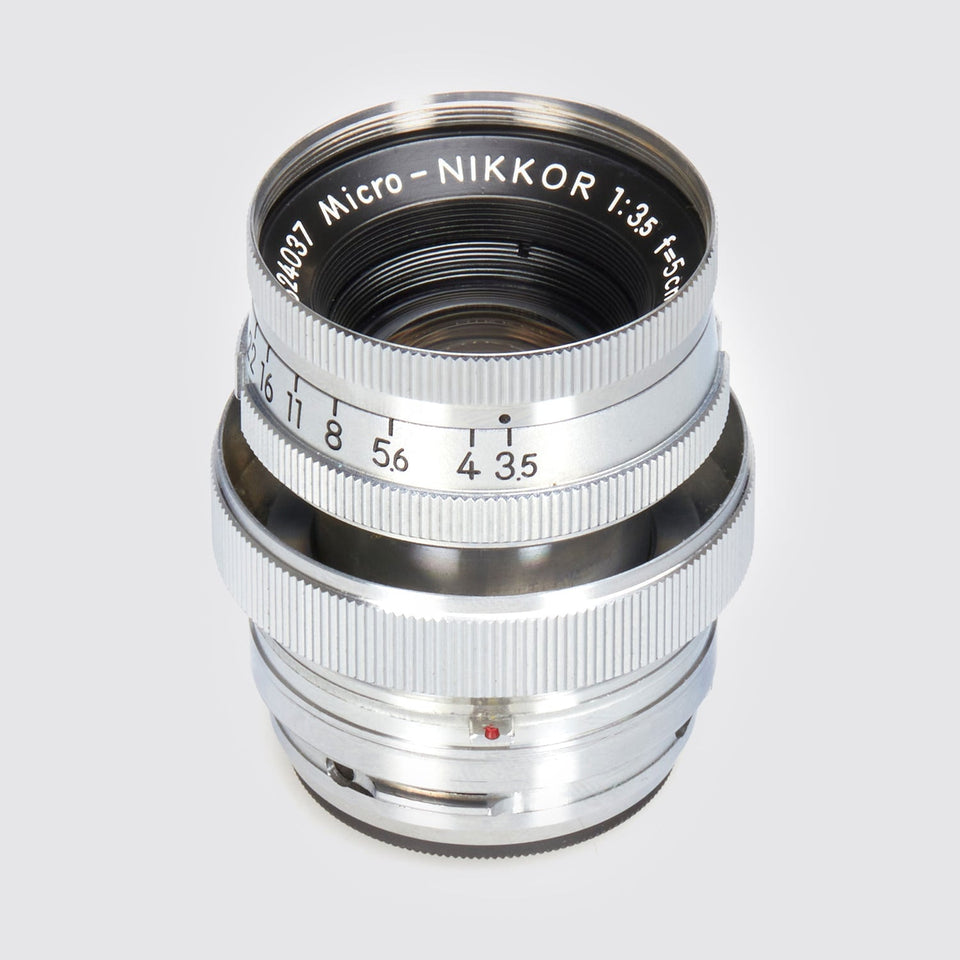 Nippon Kogaku Japan Micro-Nikkor 3.5/5cm + Collar – Vintage Cameras & Lenses – Coeln Cameras