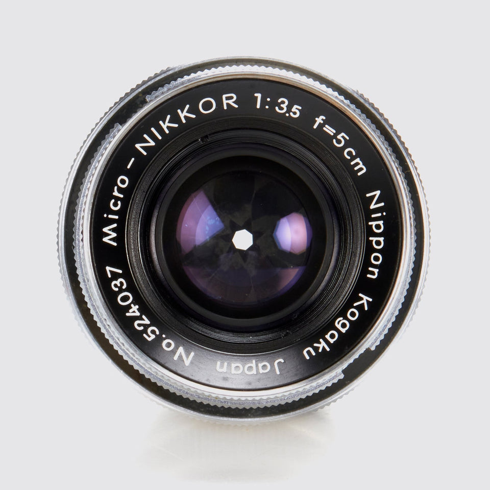 Nippon Kogaku Japan Micro-Nikkor 3.5/5cm + Collar – Vintage Cameras & Lenses – Coeln Cameras