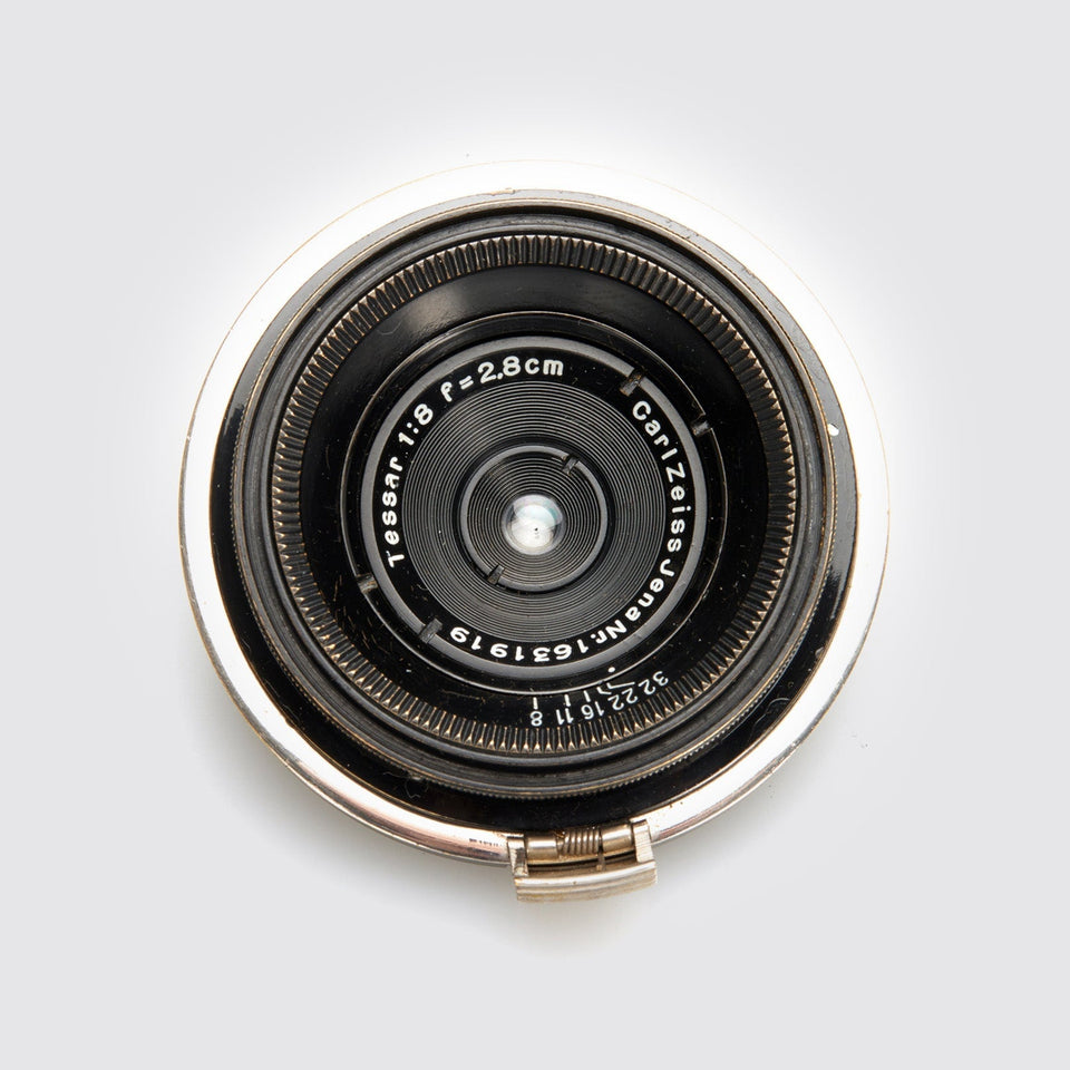 Zeis Ikon f.Contax Tessar 8/2.8cm Black/Nickel + Finder – Vintage Cameras & Lenses – Coeln Cameras