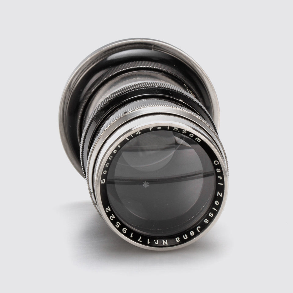 Carl Zeiss Jena f. Contax Sonnar 4/13.5cm Black/Nickel – Vintage Cameras & Lenses – Coeln Cameras