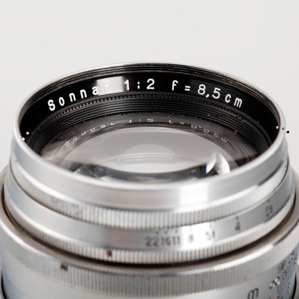 Carl Zeiss Jena for Contax Sonnar 2/8.5cm chrome – Vintage Cameras & Lenses – Coeln Cameras