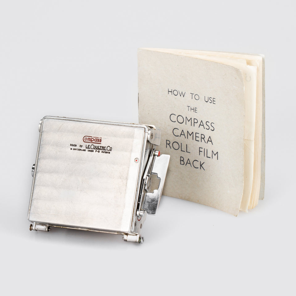 Le Coultre Co., Switzerland Compass Roll film holder – Vintage Cameras & Lenses – Coeln Cameras