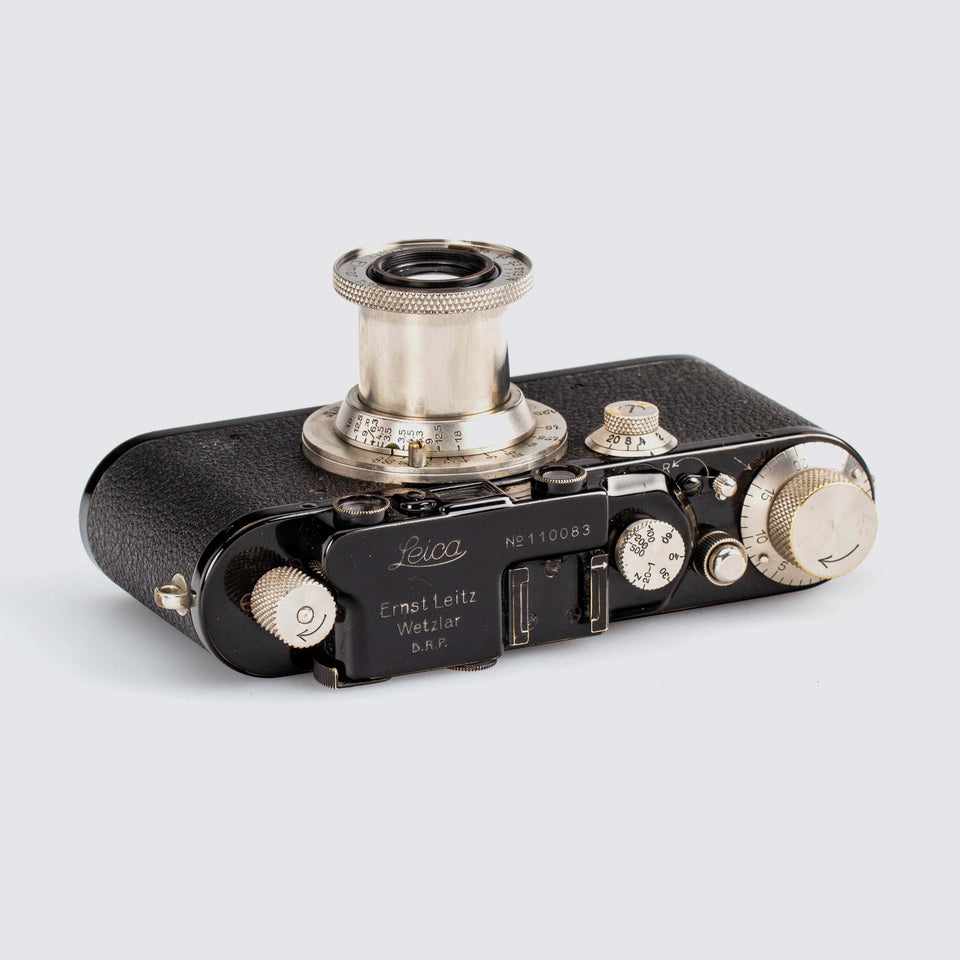 Leica III Mod.F black/nickel + Elmar 3.5/50mm – Vintage Cameras & Lenses – Coeln Cameras