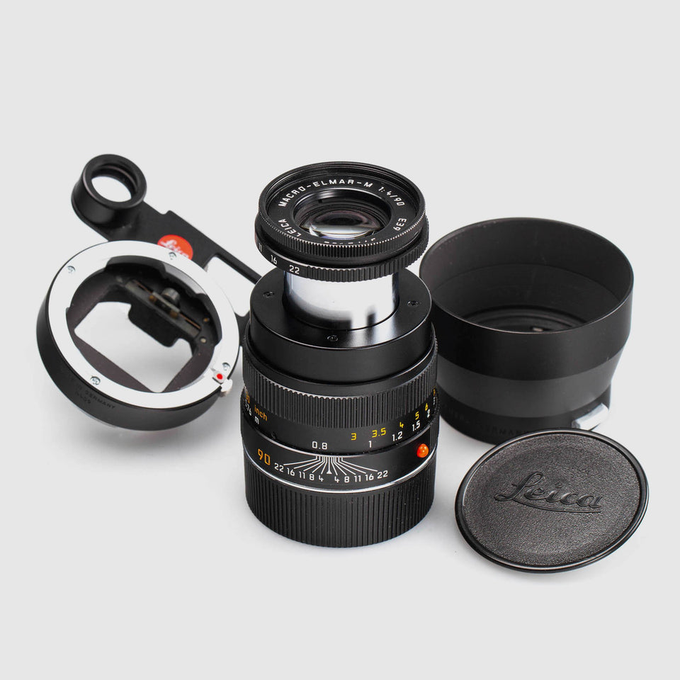 Leica M Macro-Elmar-M 4/90mm + Macro Adapter M – Vintage Cameras & Lenses – Coeln Cameras