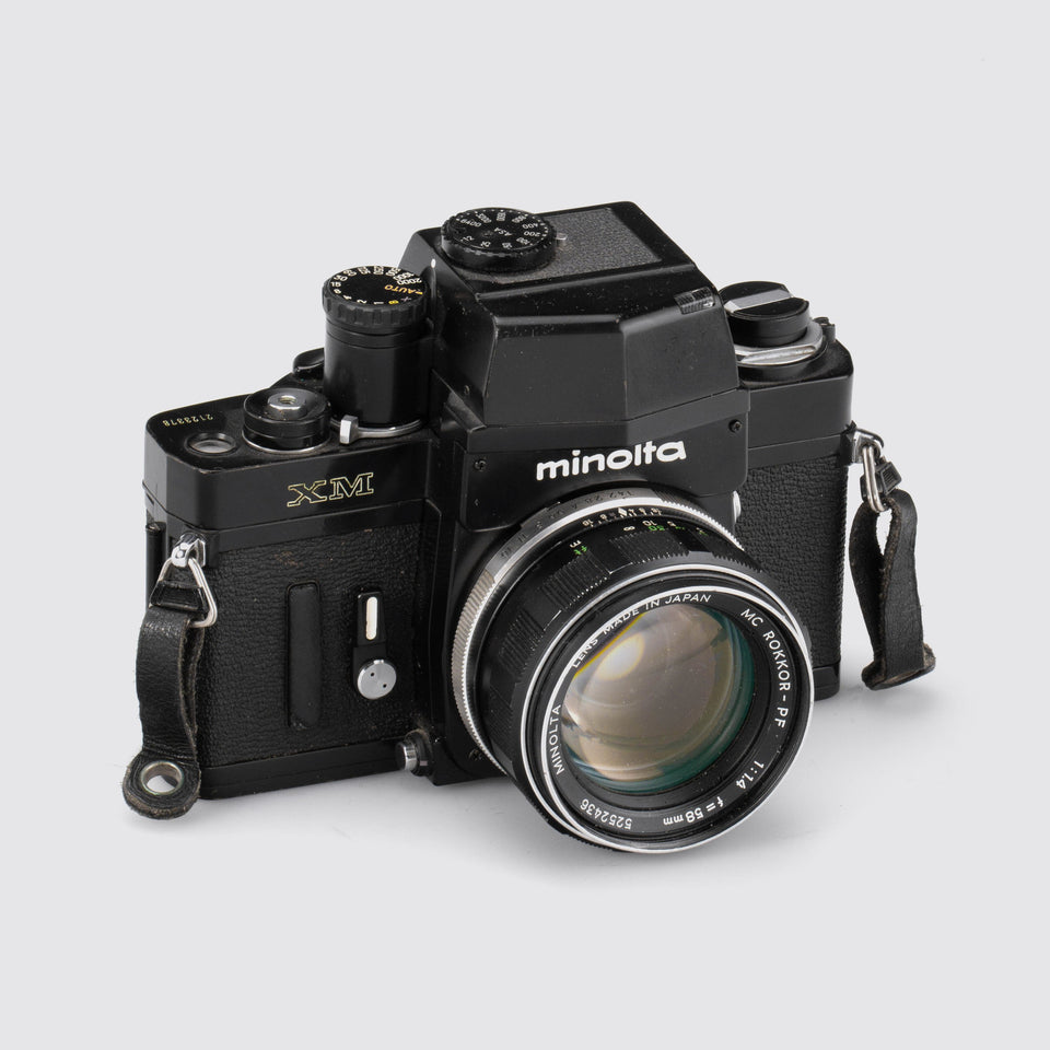Minolta XM Black + 1.4/58mm – Vintage Cameras & Lenses – Coeln Cameras