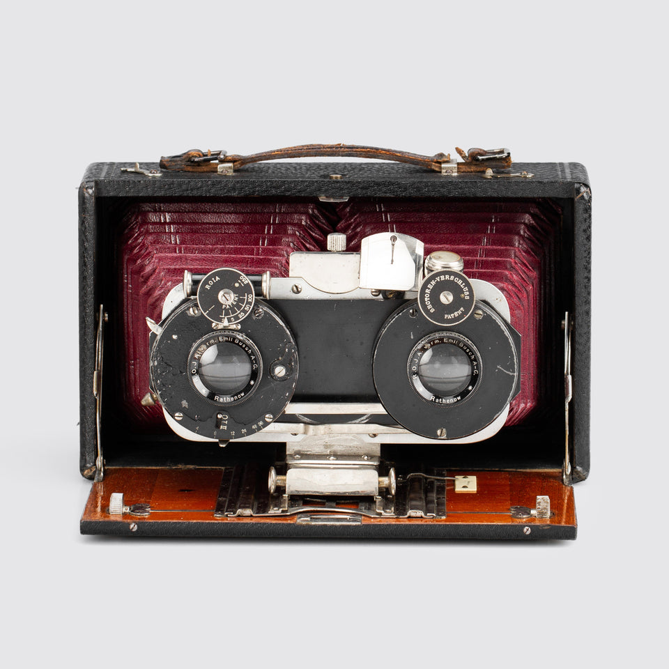 R.O.J.A. Emil Busch Stereo-Camera 6x13cm – Vintage Cameras & Lenses – Coeln Cameras