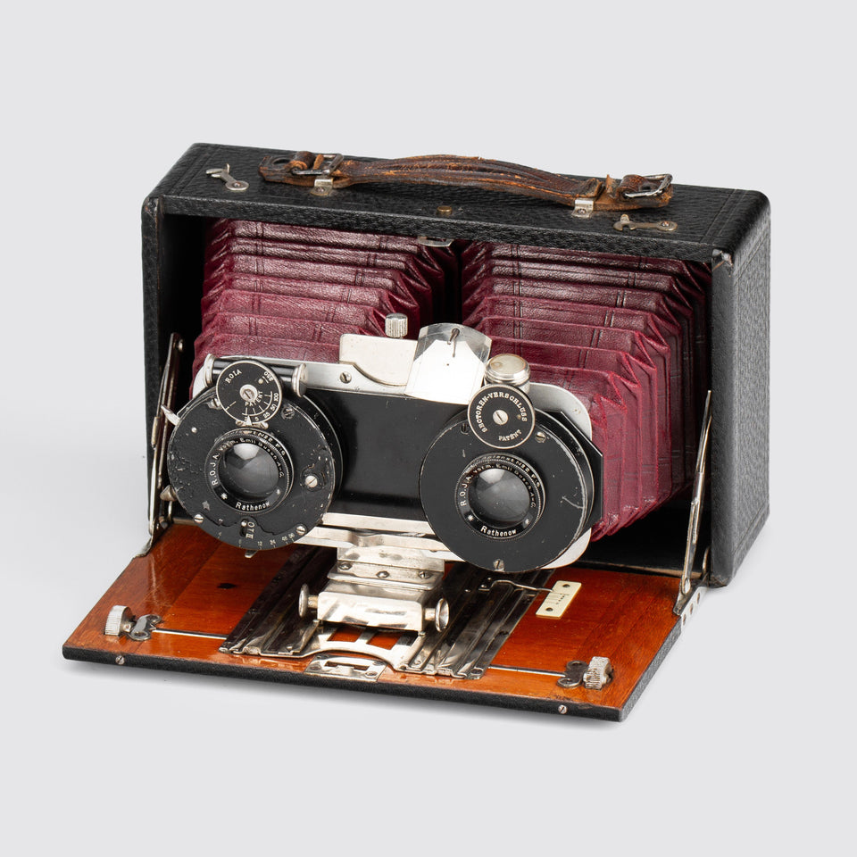 R.O.J.A. Emil Busch Stereo-Camera 6x13cm – Vintage Cameras & Lenses – Coeln Cameras